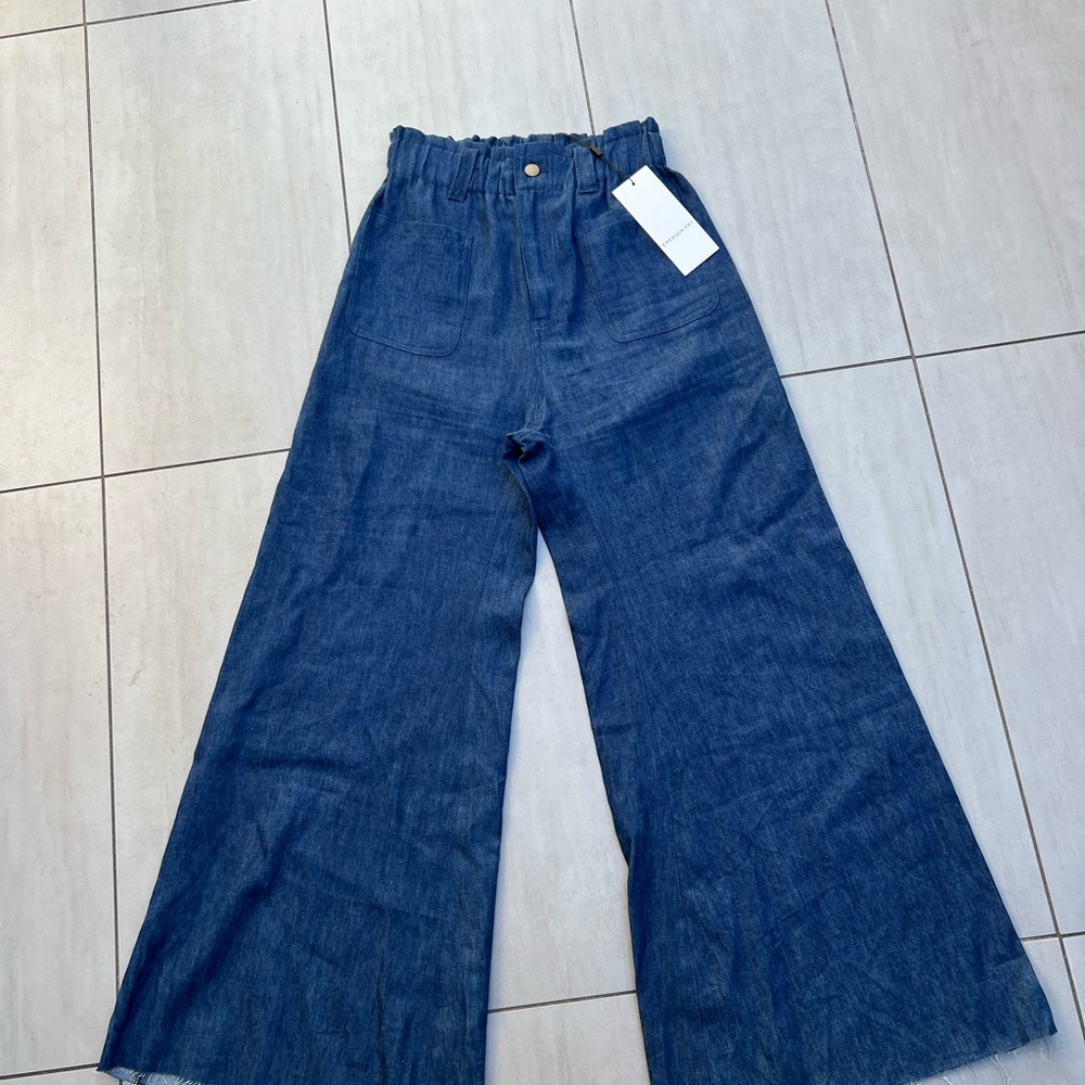 Emerson Fry Dark Blue Wide Leg Jeans - Picture 7 of 7